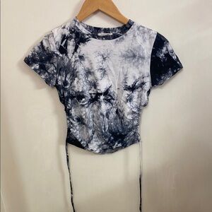 Tie-Dye Black and White Women's Top